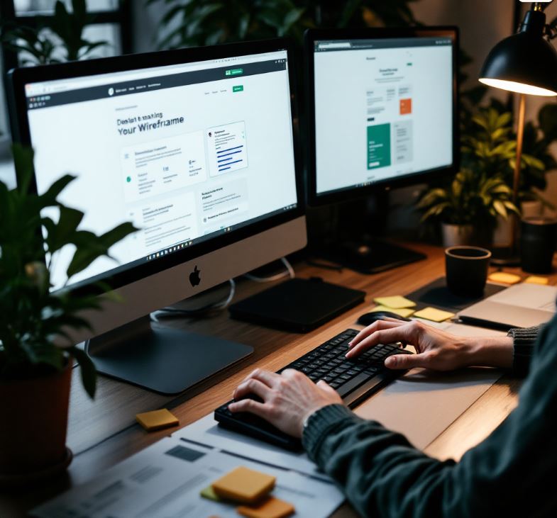 programador criando uma landing page de alta conversão para um cliente next4