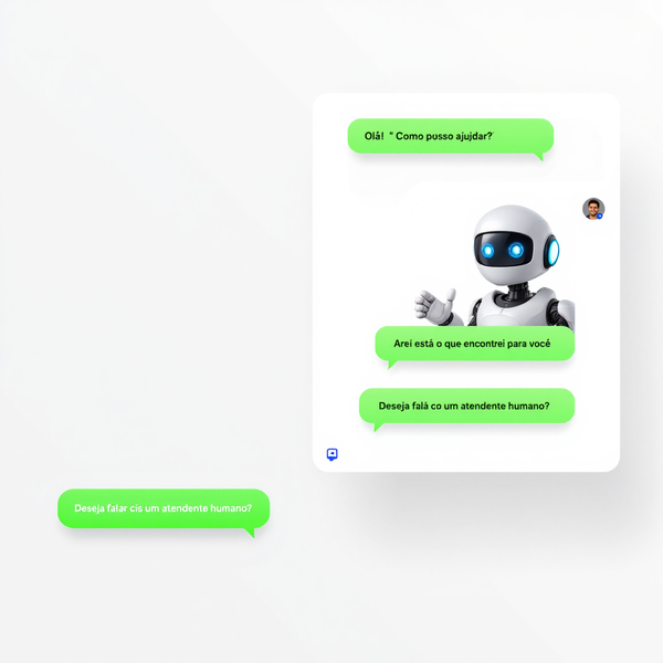 uma tela com um chatbots humanizado respondendo questões
